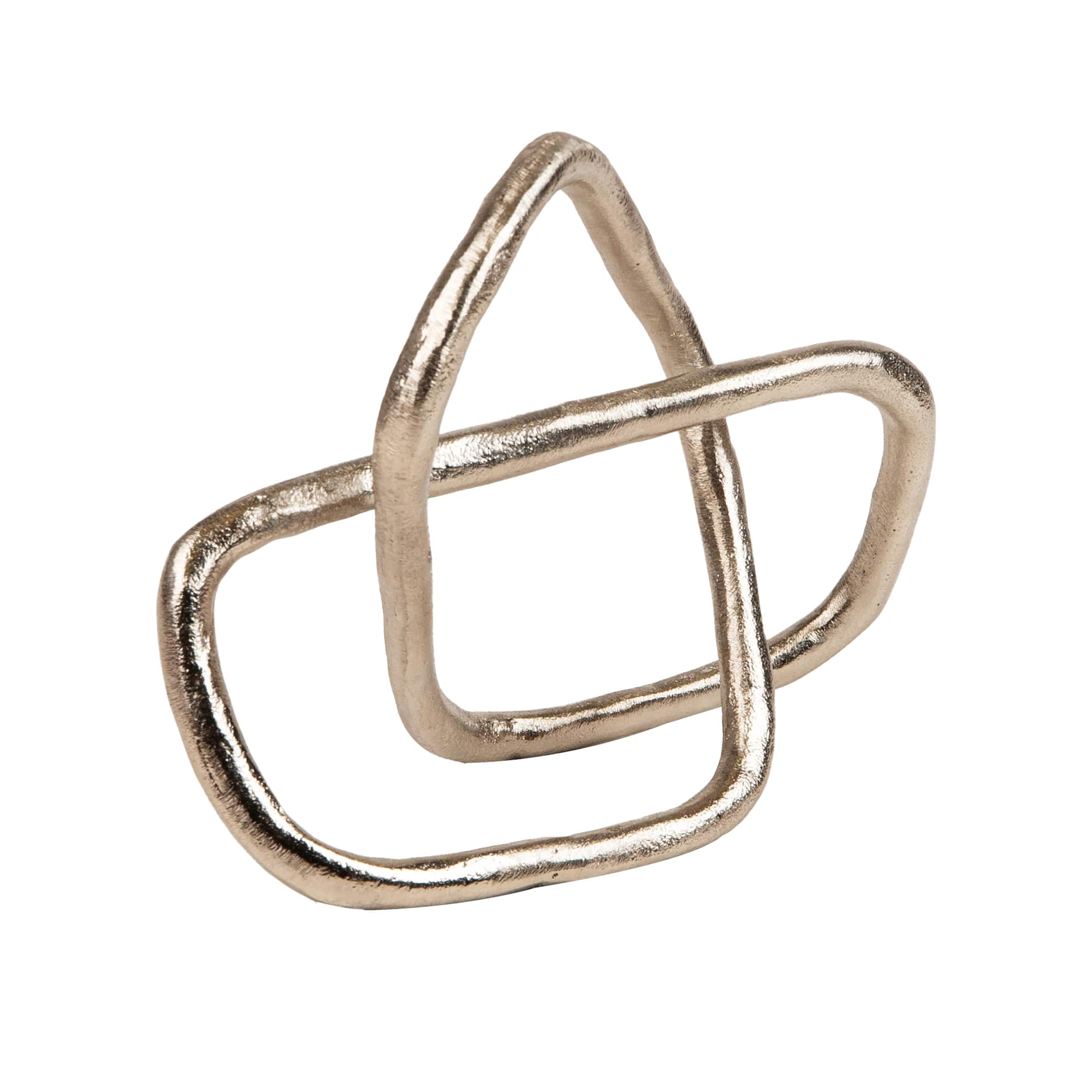 Mind Reader Geometric Infinity Sculpture, Metal, Silver
